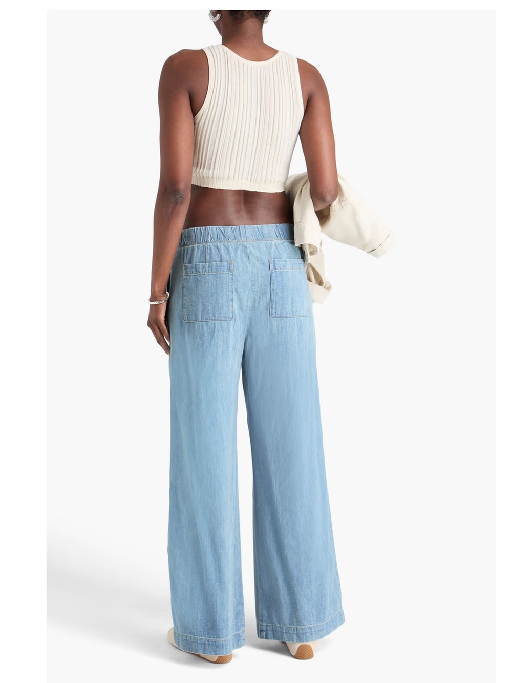 James Perse Denim Pleated Pant - Picture 3 of 9